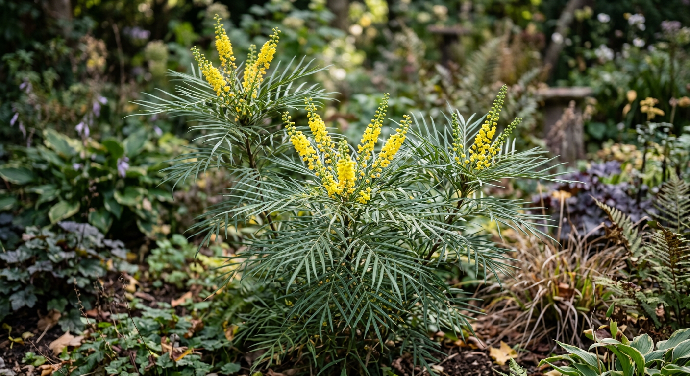 Mahonia 'Soft Caress'  Plant by Number | Plant By Number